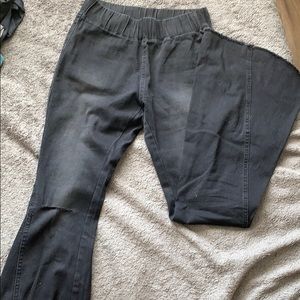Black flare jeans